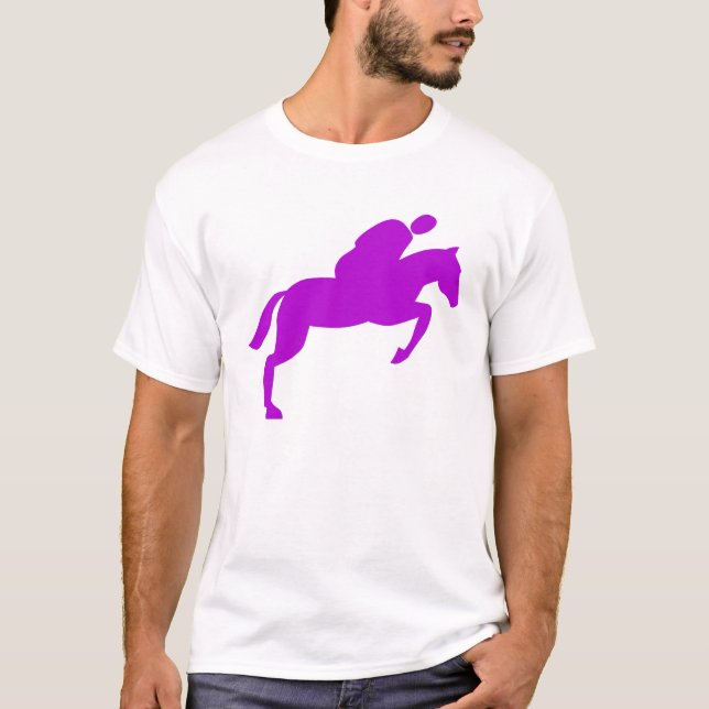 Hästhoppning - Lila T-shirt (Framsida)