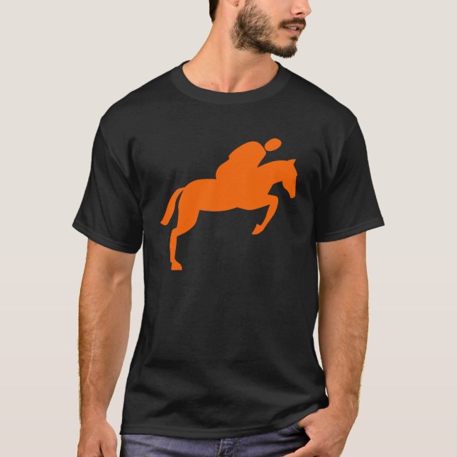 Hästhoppning - Orange Tee Shirt (Framsida)