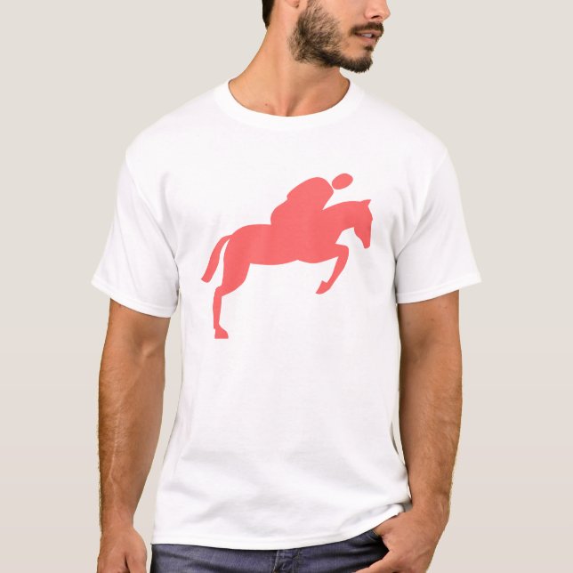 Hästhoppning - Tropisk Rosa T-shirt (Framsida)