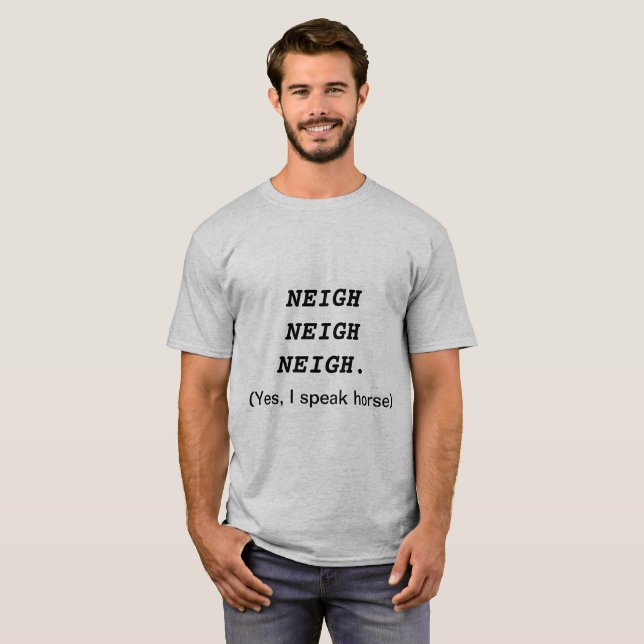 Hästhumormanar T-tröja T-shirt (Hel framsida)