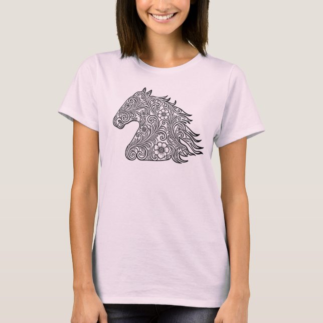 Hästhuvud T-Shirt (Framsida)