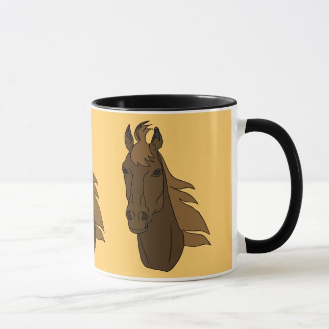 hästhuvuden keramisk mugg (Höger)