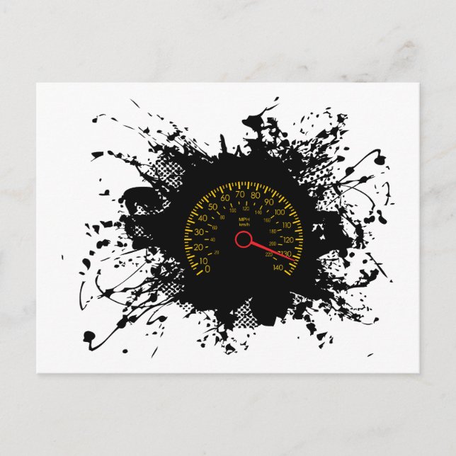 Hastighet Emblem Urban Stil 2 Vykort (Framsida)