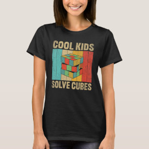 Hastighet för konkurrerande puzzle Cube Coola Kids T Shirt