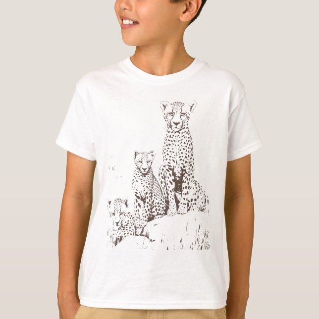"Hastighet för Savannah: Majestic Cheetah T-Shirt" T Shirt (Framsida)