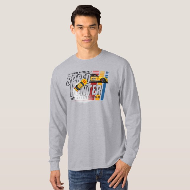 Hastighet Hunter | Manar Långärmad T Shirt (Hel framsida)