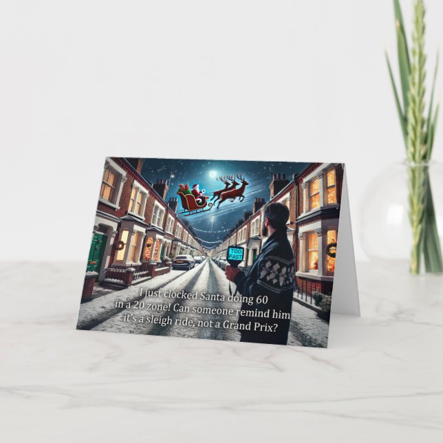 Hastighet julhälsningskort 2024 helgkort (Framsida)