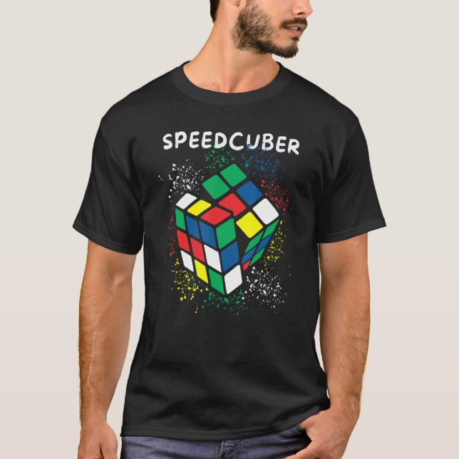 Hastighet kuberande pussel Hastighetsupplösning Pu T Shirt (Framsida)