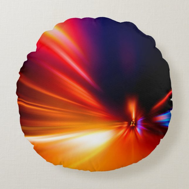 hastighet på nattvägabstrakt,bakgrund,rörelse,oskä rund kudde (Framsidan)