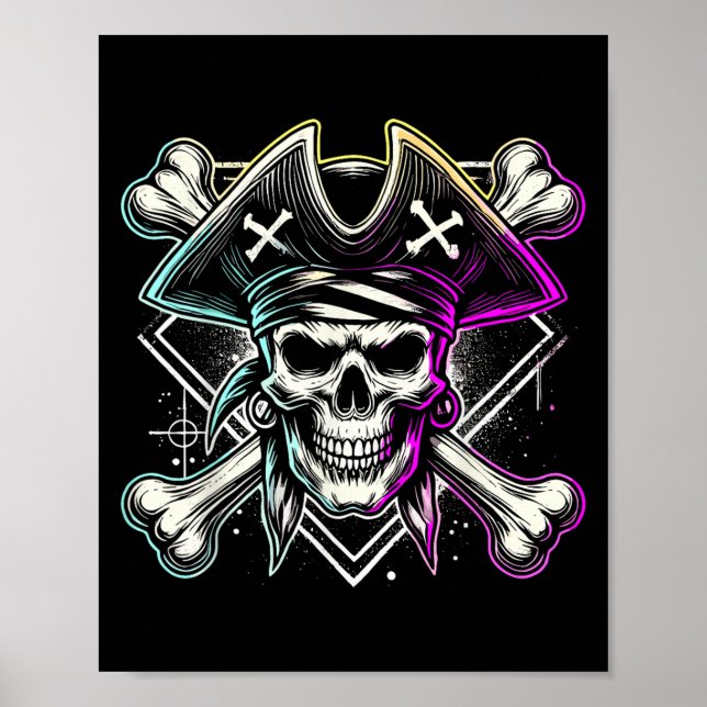 Hastighet Skull Crossbone Halloween Poster (Framsidan)