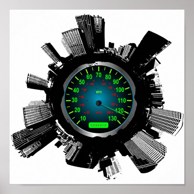 Hastighet, stad 2 poster (Framsidan)