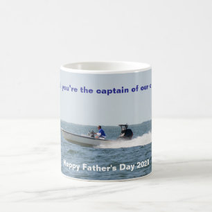 Hastighetsbåtkapten Fars dag Pappa Coffee Mugg