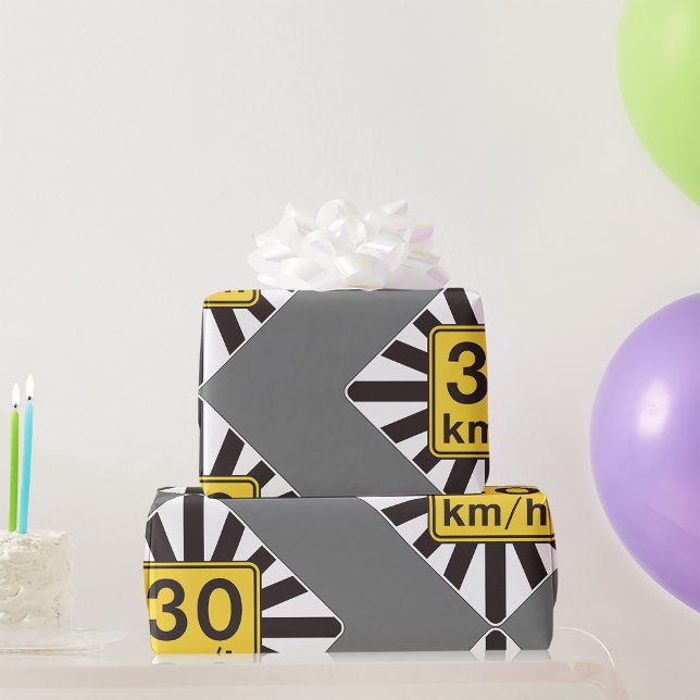 Hastighetsbegränsning 30 Vägsymbol Presentpapper (Skapare uppladdad)