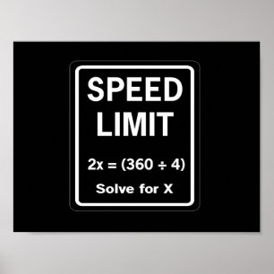 Hastighetsbegränsning för matematik poster