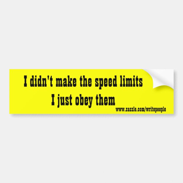 Hastighetsbegränsning för stötfångare bildekal (Framsidan)