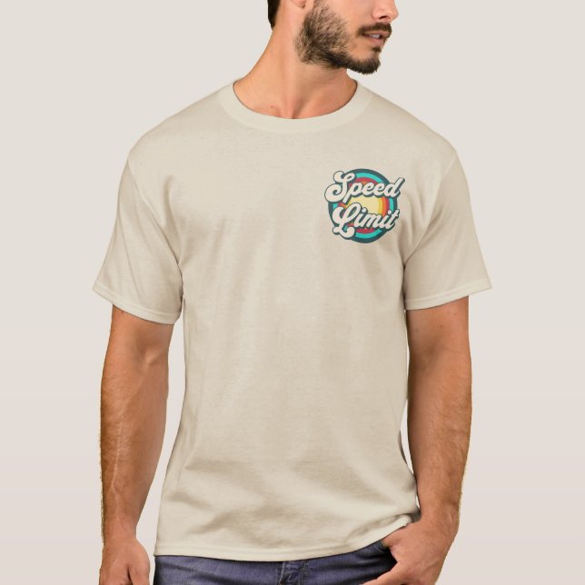 Hastighetsbegränsning Retro-regnbågskonsert-dockan T Shirt (Framsida)