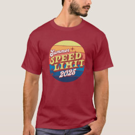 Hastighetsbegränsning Sommaren 2025 Retro Sunset T Shirt