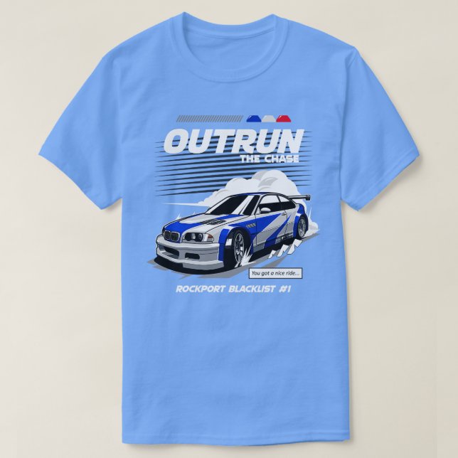 Hastighetsbehov för mest önskad BMW M3 GTR T Shirt (Design framsida)