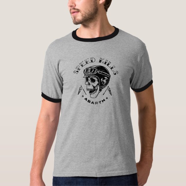 HASTIGHETSDÖDOR ÖVER TATTOO STIL T SHIRT (Framsida)