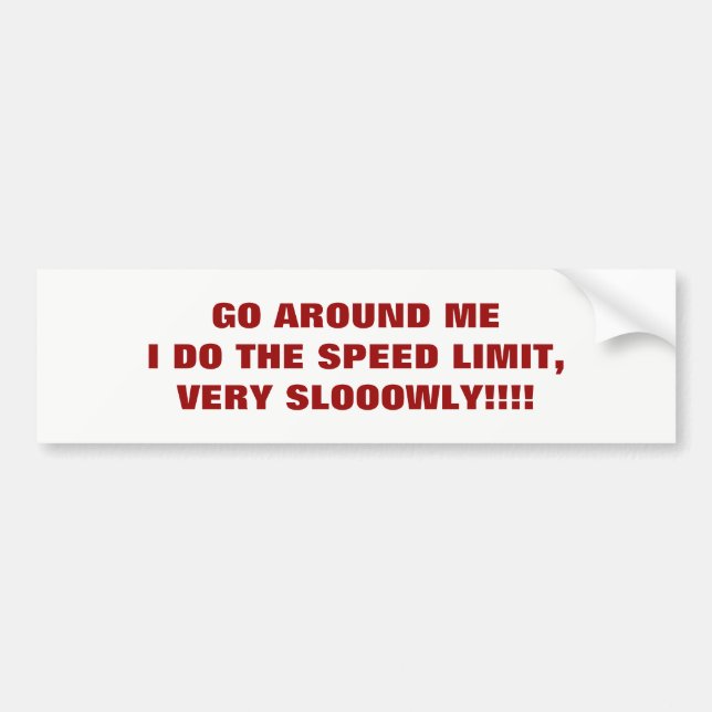 HASTIGHETSFRISTEN Bumper Sticker Bildekal (Framsidan)