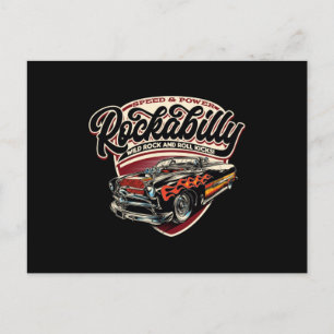 Hastighetsglödlampor för Rockabilly Hotrod - neg Vykort
