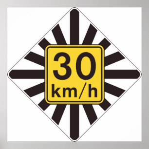 Hastighetsgräns 30 vägskylt poster