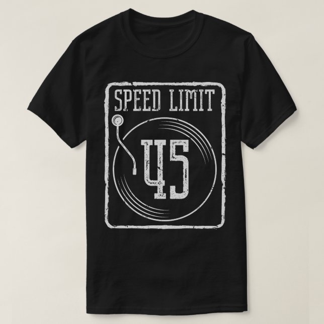 Hastighetsgräns 45 vinylpost t shirt (Design framsida)