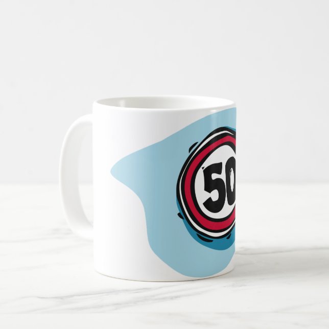Hastighetsgräns 50 Mugg (Framsida vänster)