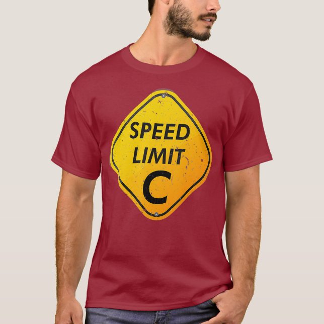Hastighetsgräns C Hastighet för Light Funny Scienc T Shirt (Framsida)