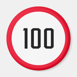 Hastighetsgräns på 100 km | Vägtrafikskylt | Magne Magnet