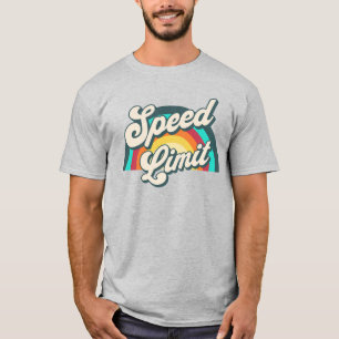 Hastighetsgräns Retro Rainbow Fläkt Klubb T Shirt
