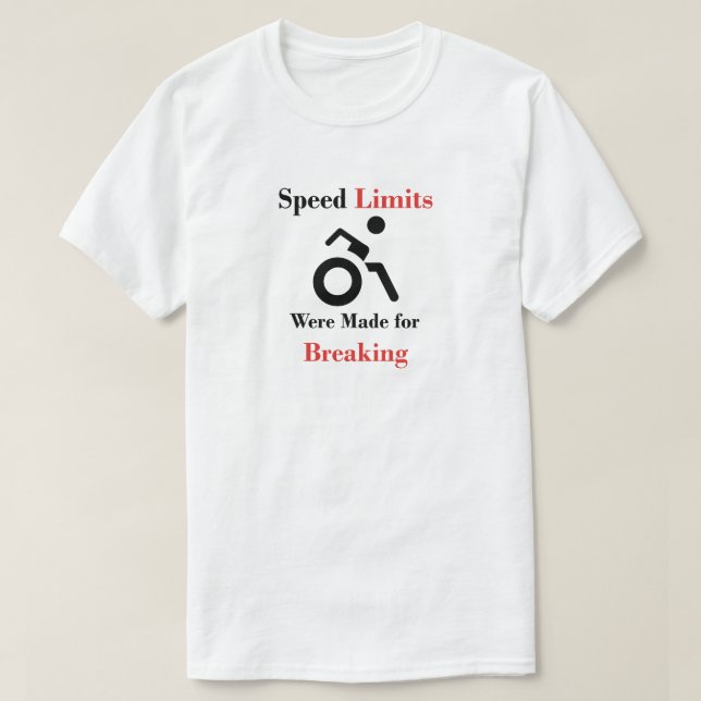 Hastighetsgränser har fastställts för brytning t shirt (Design framsida)