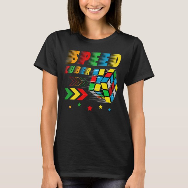 Hastighetskuppens kubikkub Magic Boys Girls T Shirt (Framsida)