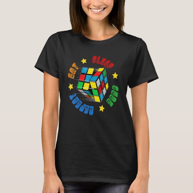 Hastighetskuppens kubikkub Magic Boys Girls T Shirt (Framsida)
