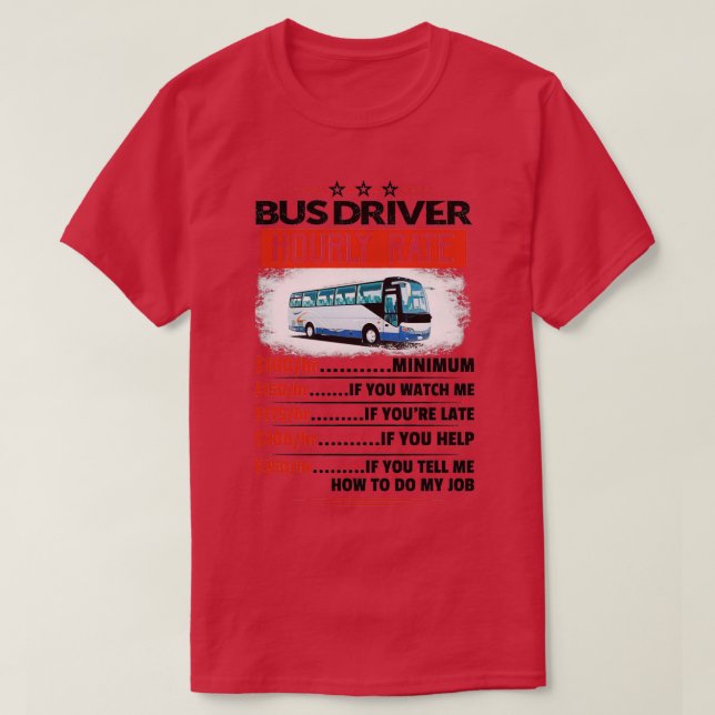 Hastighetsmärkning för drivrutin i buss t shirt (Design framsida)