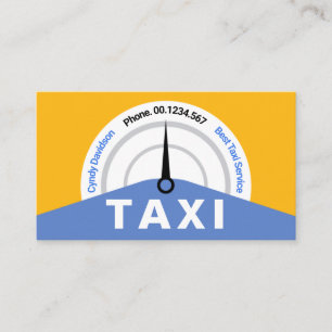 Hastighetsmätare för kreativ Gult Taxi Visitkort