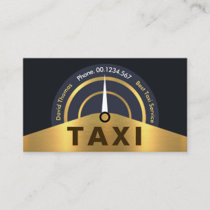 Hastighetsmätare för Taxi i guld Visitkort