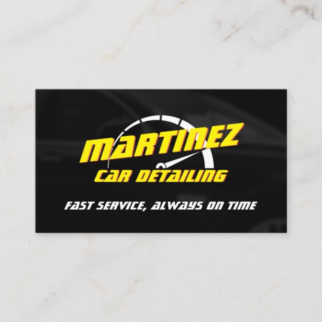 Hastighetsmätare logotyp stil visitkort (Framsida)