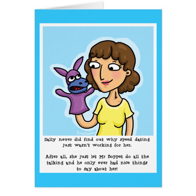 Hastighetsmatning med marionett hälsningskort (Framsidan)