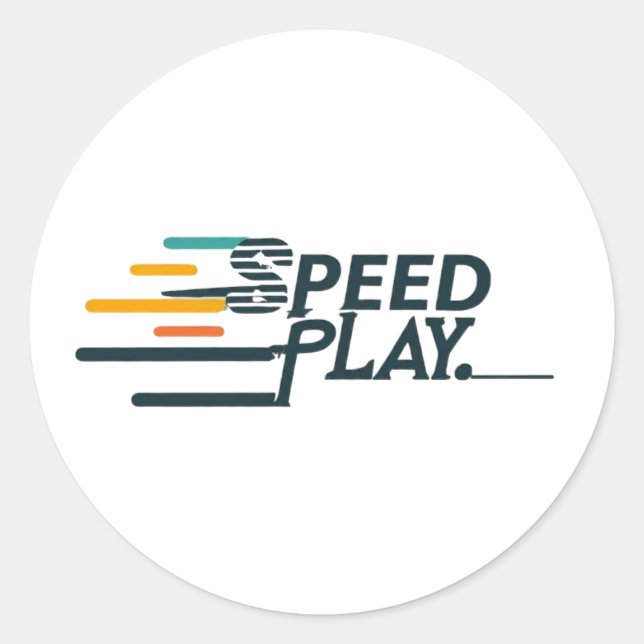 Hastighetsuppspelning Runt Klistermärke (Framsida)