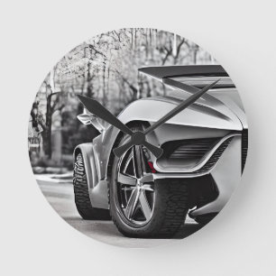 Hastighetsvägselegans: Klassiskt bilentusiastiskt Rund Klocka