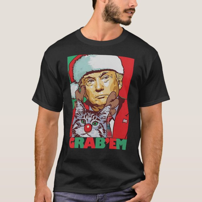 Hastigt grepp dem för trumfjul för katt rolig Gif T Shirt (Framsida)