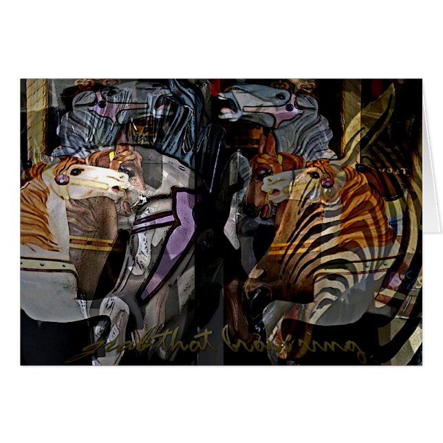 Hastigt grepp som mässingsring hälsningskort (Framsidan Horizontal)