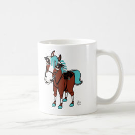 hästillustration ingen text kaffemugg