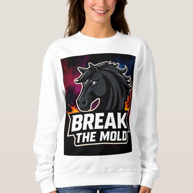 Hästillustration med motiverande text t shirt (Framsida)