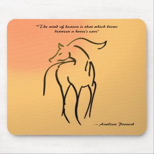 Hästillustration Mousepad - arabiskt Musmatta
