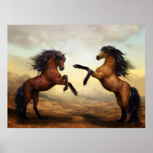 Hästillustration Poster