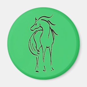 Hästillustrationmagnet Magnet