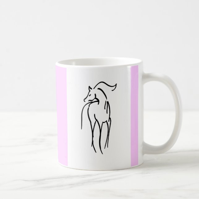 Hästillustrationmugg Kaffemugg (Höger)