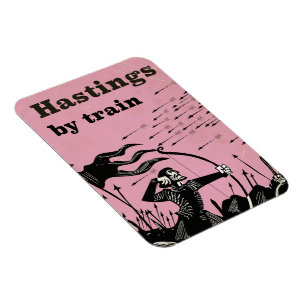 Hastings by tåg vintage resor poster magnet